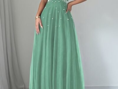 Vestido de Festa Longo Verde Menta