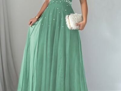 Vestido de Festa Longo Verde Menta