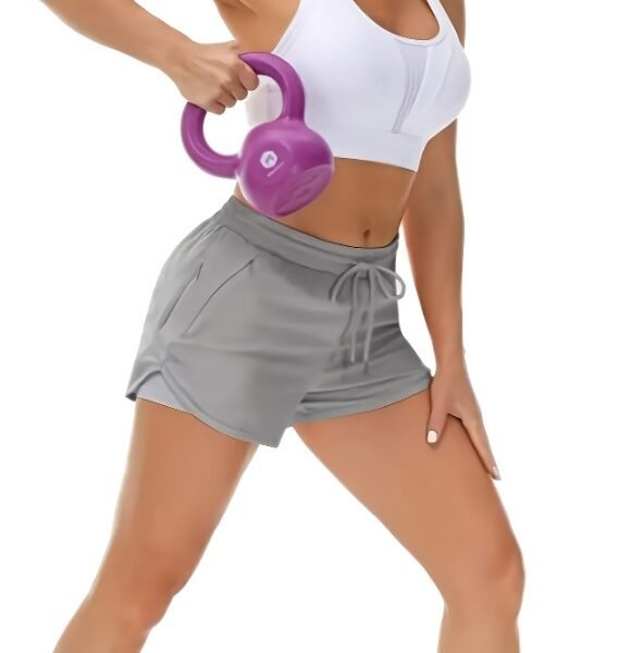 Short Fitness 2-em-1 com Bolsos Blindados – Segurança e Foco Total