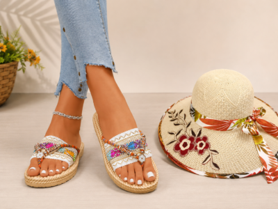 Kit Verão Premium – Chapéu de Sol+ Sandália