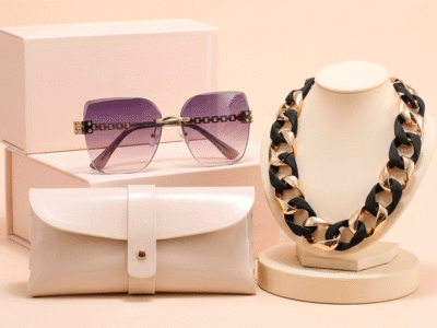Kit Feminino Modern Chic – Óculos e Colar