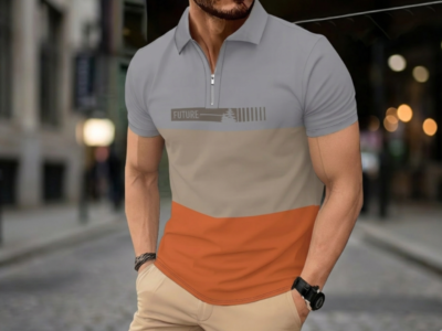 Polo Masculina FutureBloco de Cores