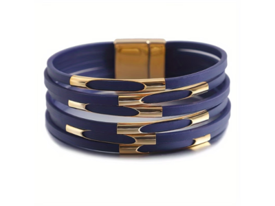 Pulseira Multicamadas Boêmia – Sintético Azul
