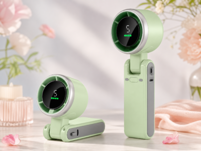 Mini Ventoinha de Mão Dobrável 180° – Para Viagens e Maquiagem