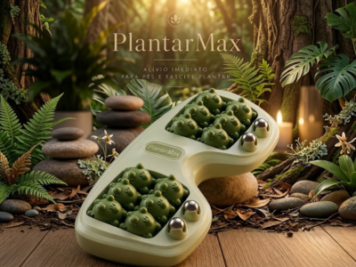 Massageador de Pés PlantarMax Rolos e Esferas Inox