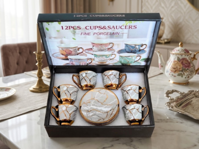 Kit Xícaras Café Porcelana com Pires 80ml Presente