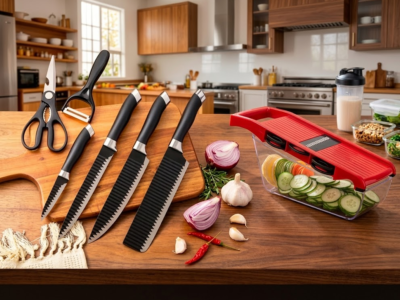 Kit Cortador de Legumes + Jogo de Facas Cozinha