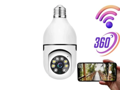 Camera Lampada Seguranca Wifi 360 Soquete E27 IP