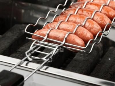 Kit Descascador Ralador Inox + Grelha para Linguiça