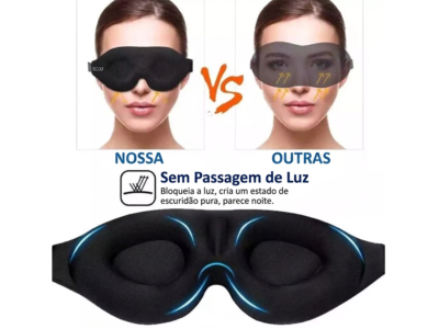 Máscara de Dormir 3D Tapa Olhos Blackout Ajustável