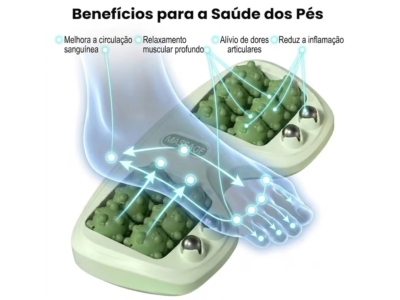 Massageador de Pés PlantarMax Rolos e Esferas Inox