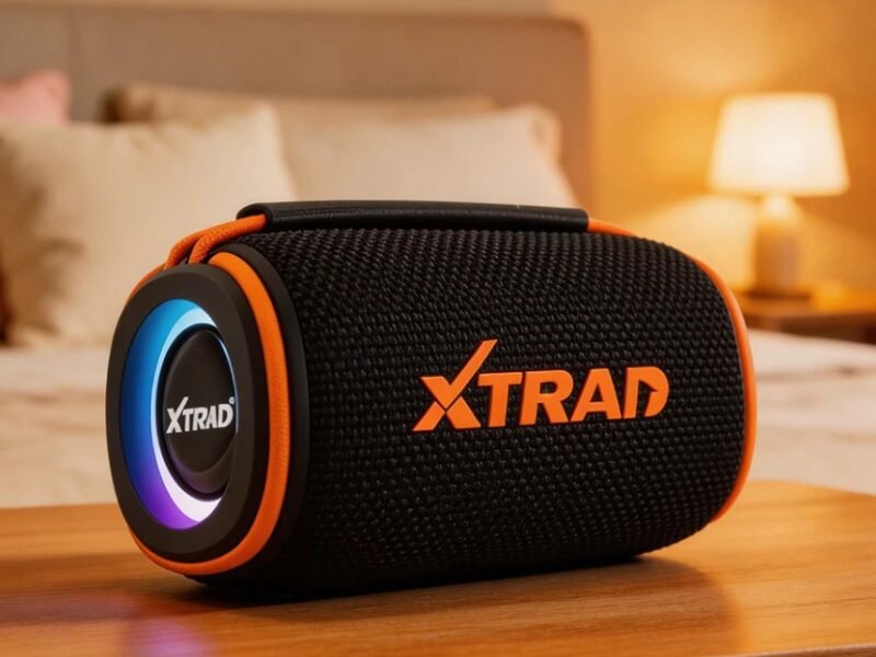 Caixa De Som Bluetooth Xtrad LED IPX5 TWS USB FM