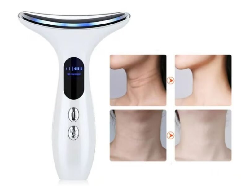 Massageador Facial e Pescoço LED Firmeza da Pele