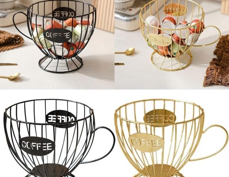 Porta Cápsulas de Café Aramado Formato Xícara