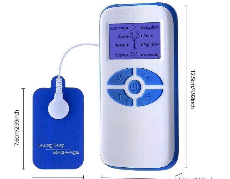 Massageador Elétrico Corporal TENS com Eletrodos