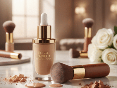 Relógio Premium Facility Borda Diamante Couro Prateado