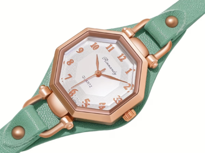 Relógio Rinnandy Octogonal – Sofisticação Geométrica