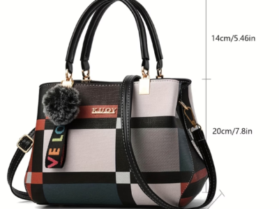 Mini Bolsa Xadrez Premium – Elegância com Toque de Charme