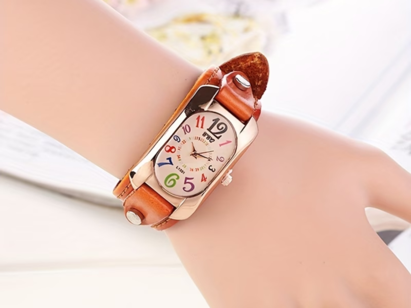 Relógio Vintage Charmoso – Explosão de Cores e Estilo Retrô