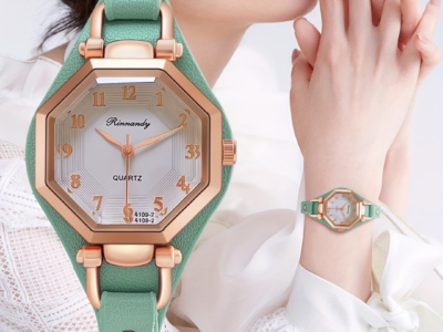 Relógio Rinnandy Octogonal – Sofisticação Geométrica