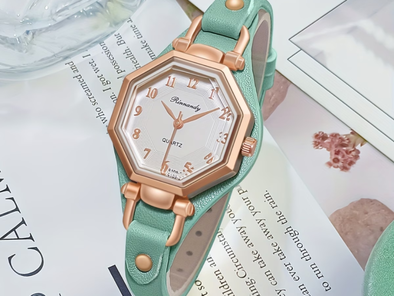 Relógio Rinnandy Octogonal – Sofisticação Geométrica