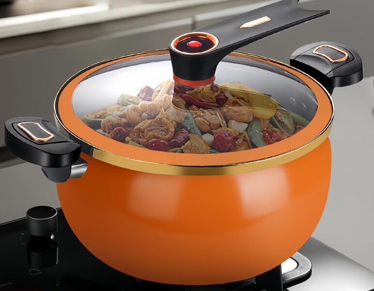 Caçarola Abóbora Design 7 L – A Elegância que sua Mesa de Jantar Merece