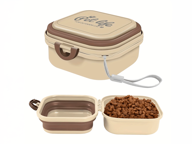 Tigela Retrátil e Porta-Ração Premium