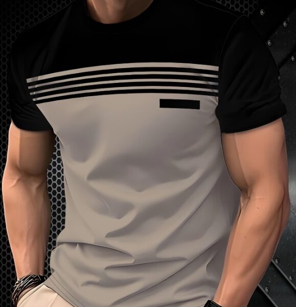 Camisa Masculina Gola O - Look Homem Moderno