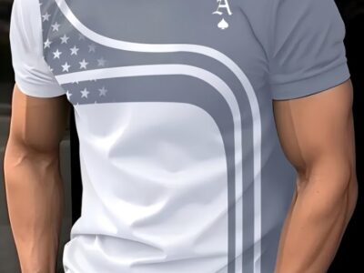 Camisa Masculina Manga Curta Estilo Moderno