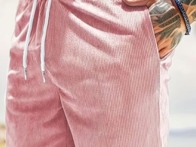 Short Masculino Veludo Cotelê Rosa – O Novo Ícone do Verão