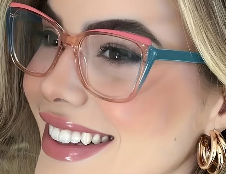 Óculos VOGGY Cat-Eye Color Block – O Segredo para o Look Perfeito