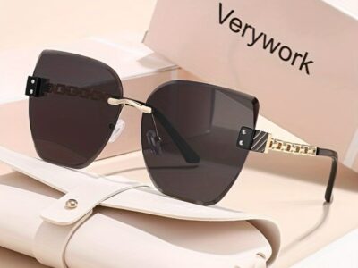 Aluguel Óculos Geométricos VERWORK – Estética Y2K e Cyber-Chic