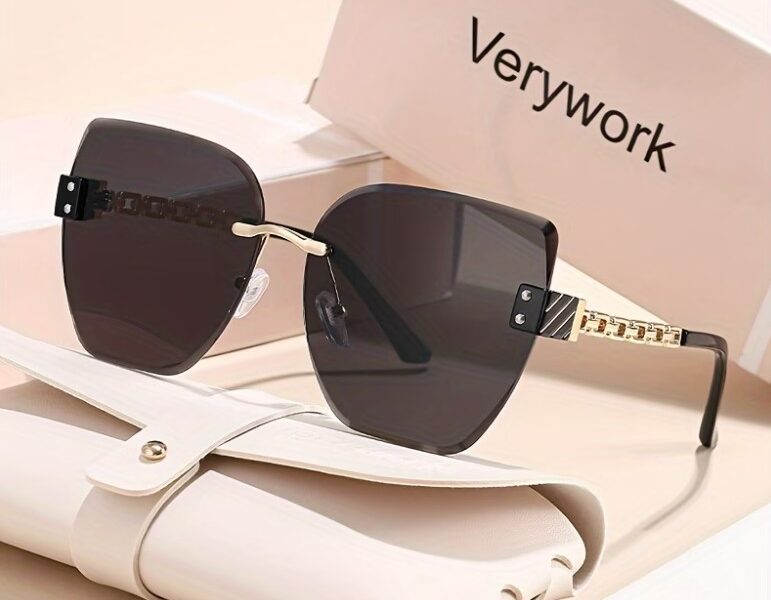 Aluguel Óculos Geométricos VERWORK – Estética Y2K e Cyber-Chic