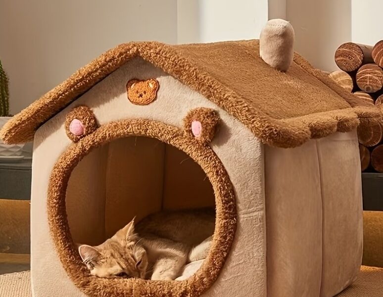 Toca de Inverno Ultra Macia e Térmica para Gatos