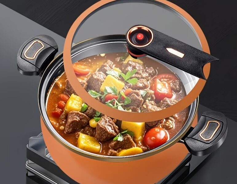 Caçarola Abóbora Design 7 L – A Elegância que sua Mesa de Jantar Merece