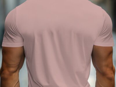 Camisa Masculina Estilo Casual Rosa Claro