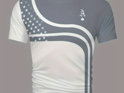 Camisa Masculina Manga Curta Estilo Moderno