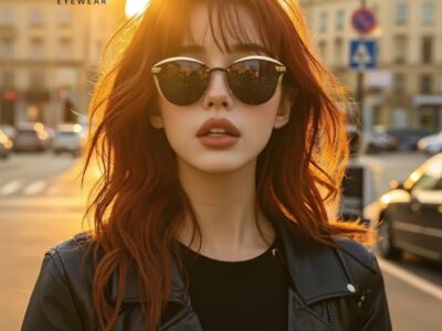 VOGGY Eyewear Design – Sofisticação Retro Borboleta com Detalhes Gold