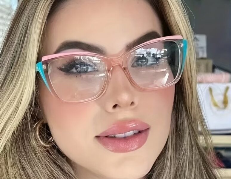 Óculos VOGGY Cat-Eye Color Block – O Segredo para o Look Perfeito