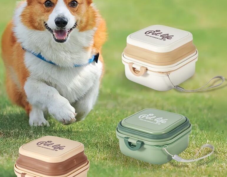 Tigela Retrátil e Porta-Ração Premium