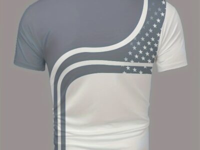 Camisa Masculina Manga Curta Estilo Moderno