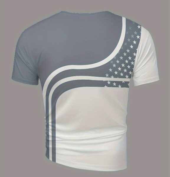 Camisa Masculina Manga Curta Estilo Moderno