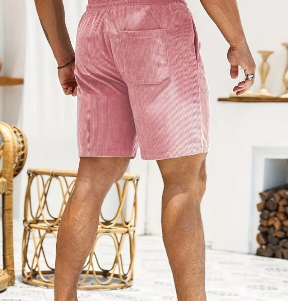 Short Masculino Veludo Cotelê Rosa – O Novo Ícone do Verão