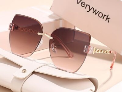 Aluguel Óculos Geométricos VERWORK – Estética Y2K e Cyber-Chic