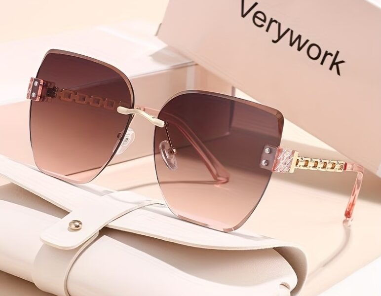 Aluguel Óculos Geométricos VERWORK – Estética Y2K e Cyber-Chic