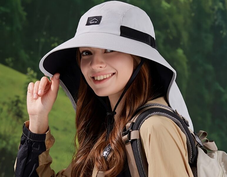 Chapéu de Expedição 360° – Proteção UV, Aba Larga e Protetor de Pescoço Integrado