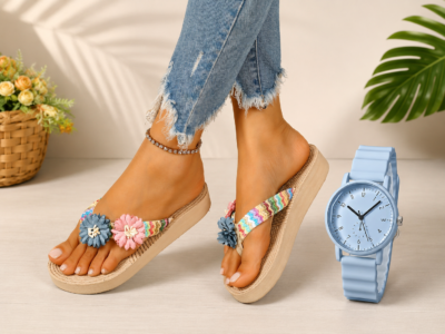 Kit Brisa de Verão – Relógio + Sandália