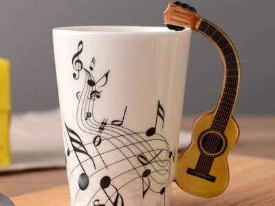 Copo Violão Cerâmica 250ml para Amantes da Música