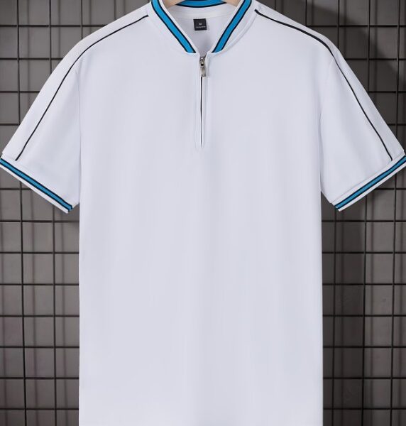 Camiseta Masculina Henley com Zíper – Casual Premium