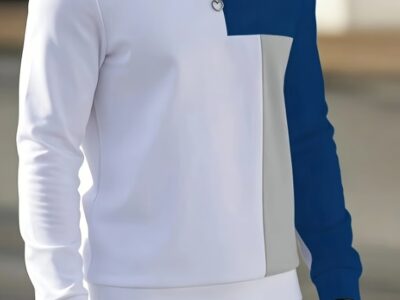 Camisa Masculina Premium – Malha Leve com Bloco de Cores
